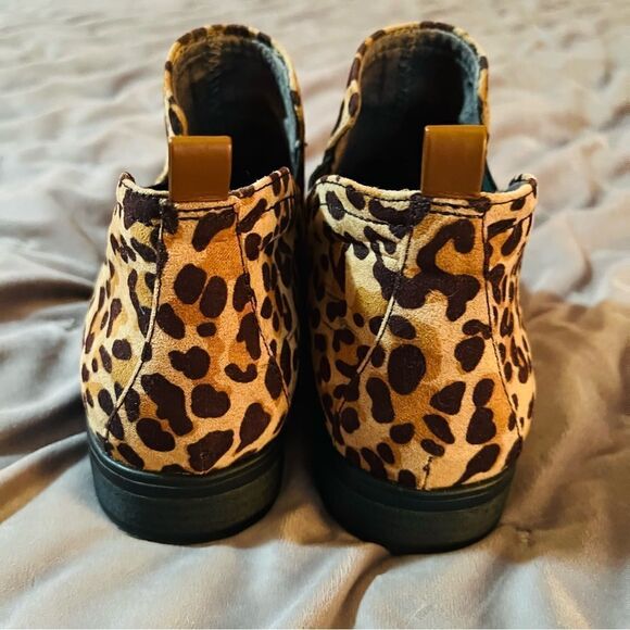Dr. Scholl's Shoes Comfy Pull On Ankle Booties Leopard Black Tan 7.5 - Picture 3 of 11